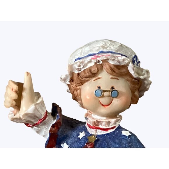 Patriotic Uncle Sam and Lady Liberty Seesaw Figurine On Liberty Bell Base - Picture 16 of 16